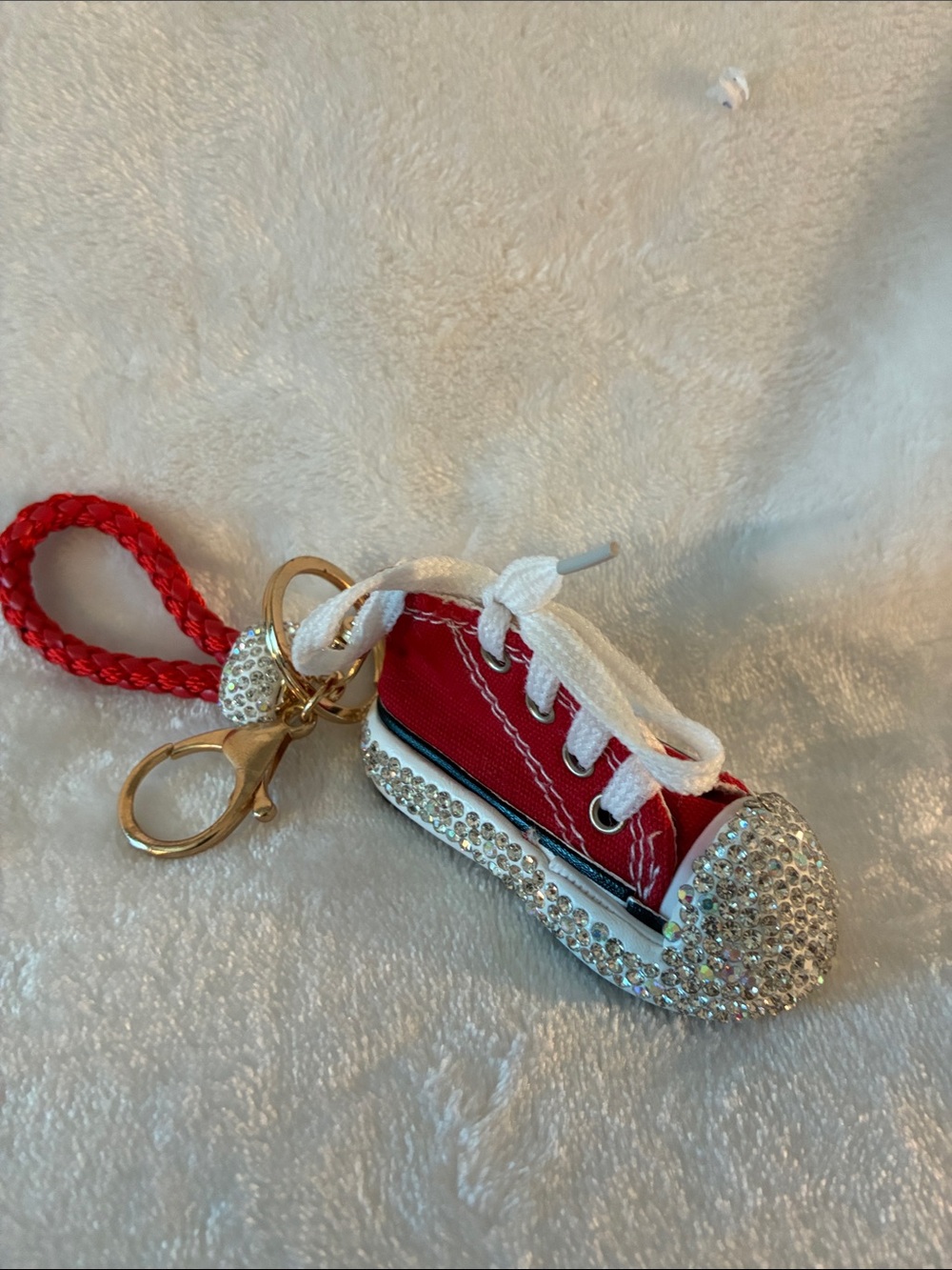 Keychain Red Rhinestone Sneaker. NWOT